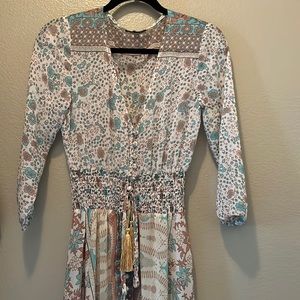 Sheer Boho maxi print dress